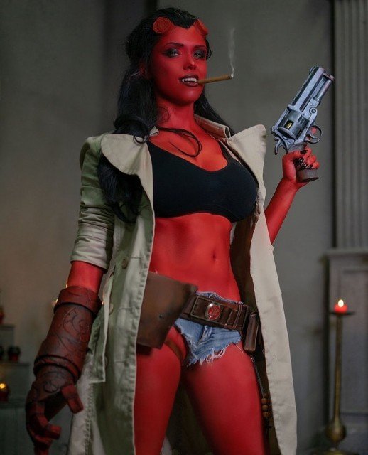 Old good Hellgirl cosplay - my bathroom was all in...