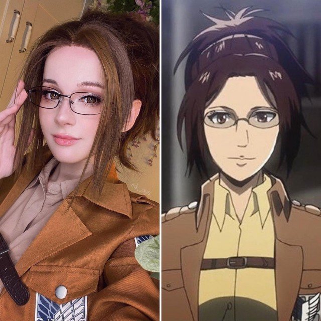 Cosplay test of Hange Zoe from Attack on Titan ⚔️.#shingekinokyojin...